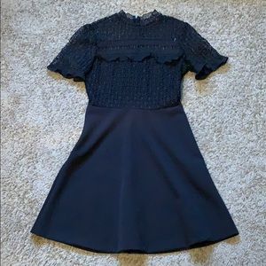 Black laced top dress
